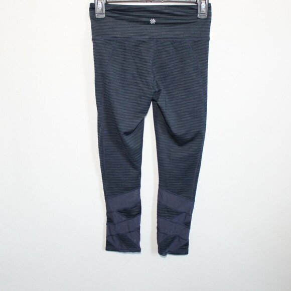 ✨2/$20 Athleta Jacquard Mantra Legging Capri Pants Navy Women's Size XS H12090 - Picture 7 of 12